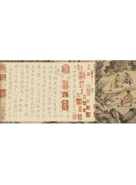 兰亭集序行楷字帖入门毛笔临摹练字帖专用套装成人软笔兰亭序长卷成年赵孟頫书法临慕初学静心王羲之描红萱纸