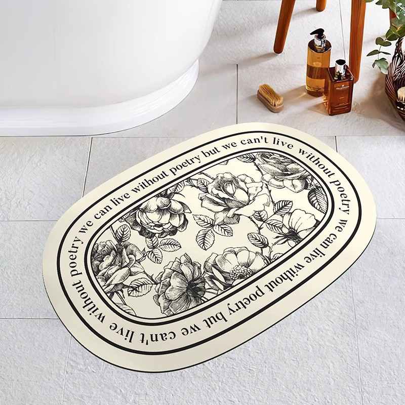 轻奢复古吸水易干打理厨房地脚垫垫门口硅藻脚垫卫生间泥防滑易软