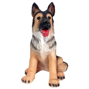 小狼狗德牧摆件可爱仿真狗牧羊犬模型假狗树脂宠物店铺装饰品礼物