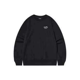 BEASTER破碎鬼脸主题印花圆领卫衣男美式休闲百搭新款黑色上衣