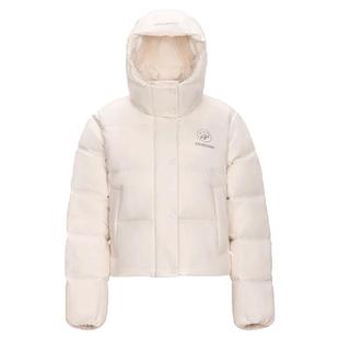 熊猫张予曦同款骆驼短款羽绒服女冬季小个子保暖白色面包服外套