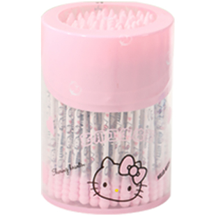 三丽鸥hellokitty库洛米美乐蒂棉签一次性掏耳化妆双头清洁棉花棒