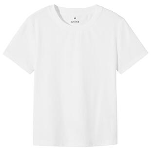 热风2026年春季新款女士修身简洁舒适圆领短袖T日常通勤