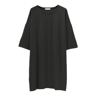 韩版夏加大码女装胖妹妹200斤宽松圆领中长款短袖T恤纯棉显瘦半袖