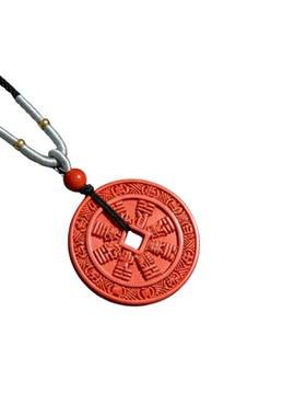 龙虎山朱砂山鬼花钱本命年吊坠