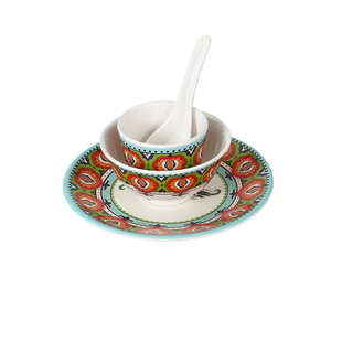 多采巴旦木密胺餐具民族特色餐具加厚碗碟抓饭大盘鸡盘子仿瓷椭圆