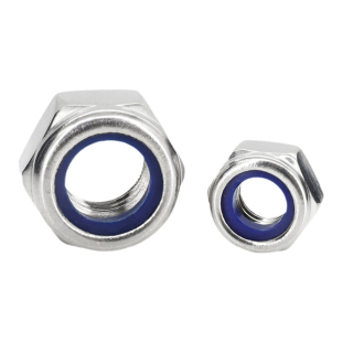 304不锈钢尼龙防松螺母锁紧螺帽自锁细牙反牙六角螺丝帽M2M3-M30