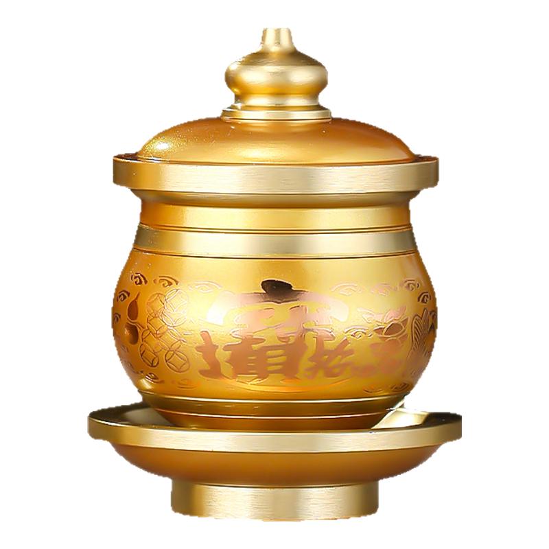 合金供杯佛前供佛水杯佛堂供奉观音净水杯供关公圣水杯莲花贡水杯