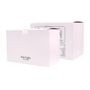 睿创透明磨砂PVC挂耳包装盒 挂耳咖啡外盒定制挂耳咖啡包装盒10只