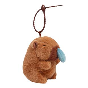 卡皮巴拉鼻涕款挂件可爱可抽拉卡通水豚带甩吸流鼻涕公仔玩偶礼物