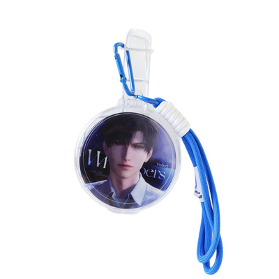 圆形亚克力吧唧收纳盒挂件