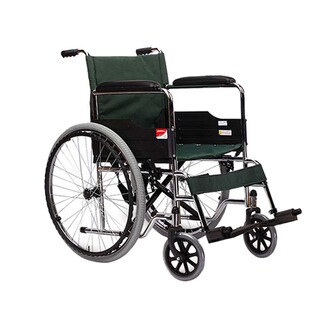 鱼跃轮椅H005轻便折叠老人残疾专用加宽代步手推车充气胎全新正品