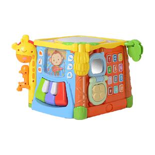 谷雨六面体早教百宝箱益智音乐拍拍鼓0-1岁益智玩具