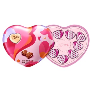 德芙巧克力礼物心语巧克力98g心形牛奶巧克力礼盒新年糖果小吃