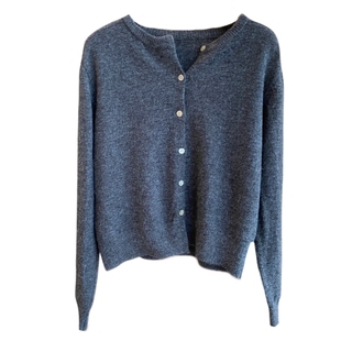 AMR UU◆好美~定染糖果色简约保暖厚实针织开衫外套女秋冬2025新