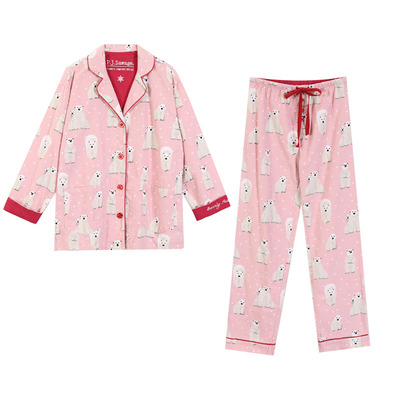 PJS加厚纯棉软糯磨毛秋冬家居服