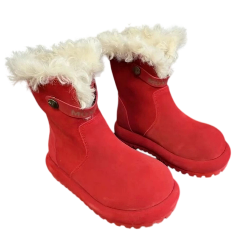 加绒厚底两穿勃肯雪地靴女