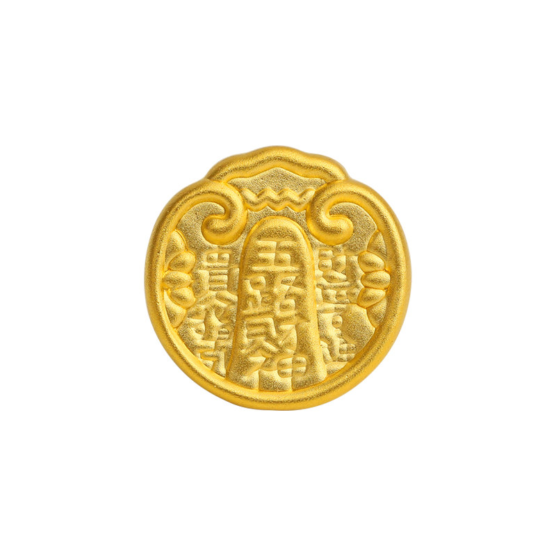 老克勒硬金黄金五路财神转运珠