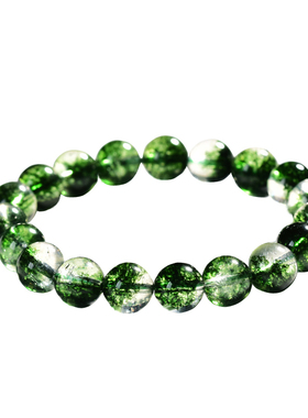 招财水晶手链绿色水晶男女