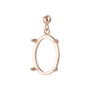 925纯银吊坠挂件空托手工diy配件珍珠项链手链编绳小滴溜吊坠空托