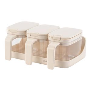 乐扣乐扣调料盒塑料盐罐调味收纳盒定量分装厨房家用一体组合套装