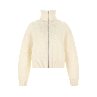 wanatry羊毛立领针织加厚开衫女