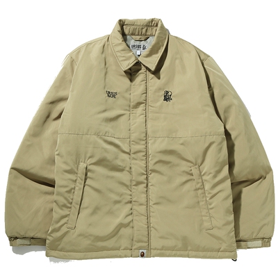 bape男装秋冬字母刺绣夹克外套