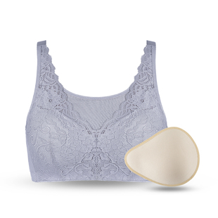 蔻黛儿草籽义乳文胸二合一套装乳腺术后专用假胸乳房胸罩7306ZHC