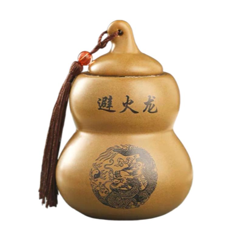 黄铜朱砂转运空心葫芦随身便携钥装饰摆件