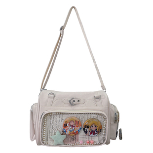 学院风JK迷你双肩包日系二次元PU单肩斜挎包谷子吧唧痛包15cm娃包