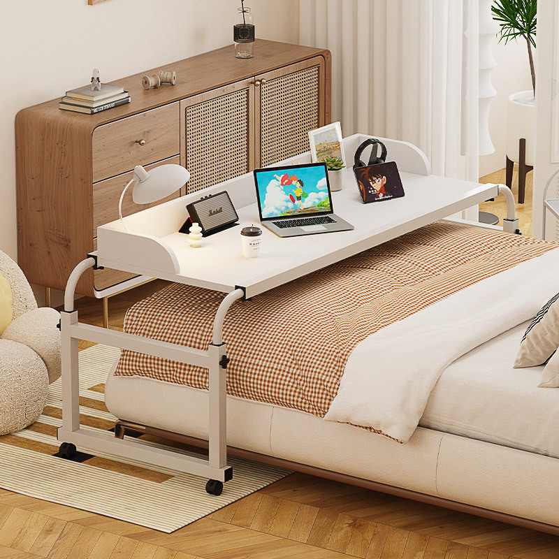 懒人跨床桌可伸缩小桌子双人长移动卧室桌电脑桌条桌床尾升降家用
