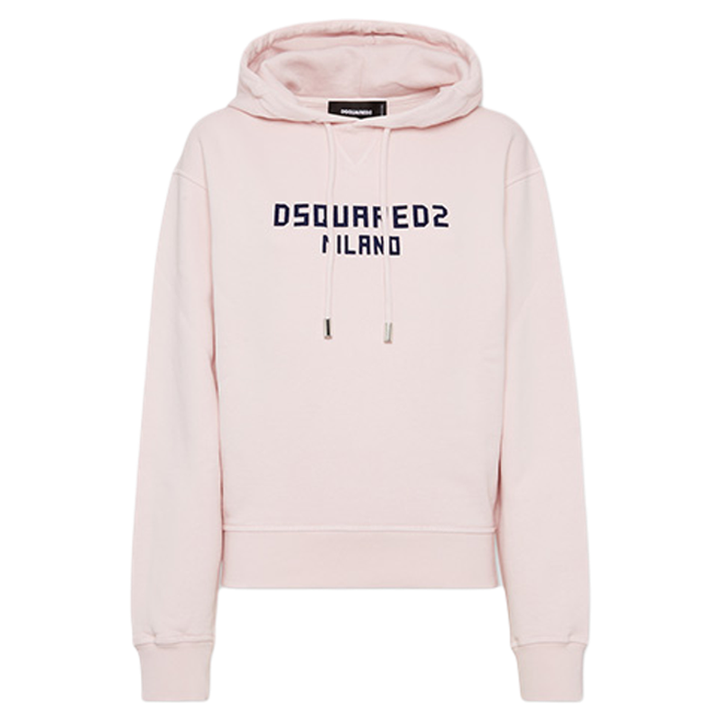【新品7折】DSQUARED2/D2次方 2025秋冬 女士粉色连帽套头卫衣