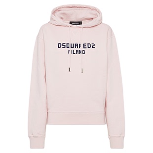 DSQUARED2/D2次方  女士粉色连帽套头卫衣
