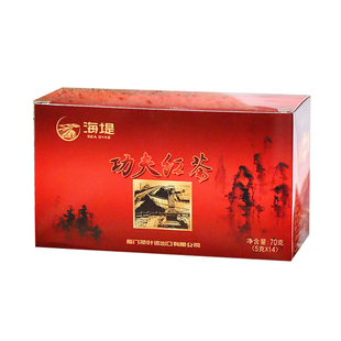海堤牌茶叶民生茶 XBT312功夫红茶70克(14泡)/盒整箱40盒