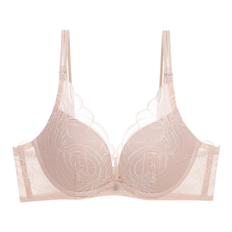 Triumph/黛安芬金致微光新品內(nèi)衣女軟鋼圈聚攏蕾絲文胸16R9016