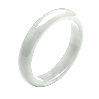 六桂福珠宝素类翡翠翡翠手镯