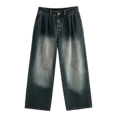 蓝色牛仔裤男生2026新款春秋季长裤子休闲百搭宽松日常水洗