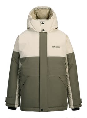 黑冰儿童羽绒服男女中大童秋冬款700蓬白鹅绒户外连帽服外套9121