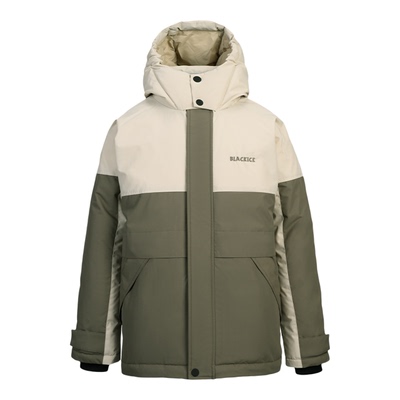 黑冰儿童羽绒服外套男女中大童25冬季700蓬白鹅绒户外连帽服9121