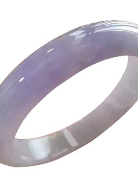 清仓天然缅甸老坑A货翡翠手镯女冰糯种紫罗兰飘花浅阳绿色翡翠玉