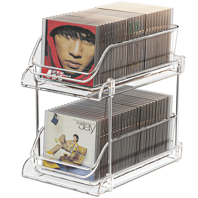 cd碟片架桌面双层唱片收纳展示架