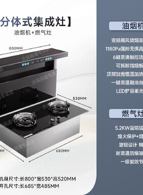 志高分体式集成灶家用烟灶集成一体多灶功能厨房智能分体式集成灶