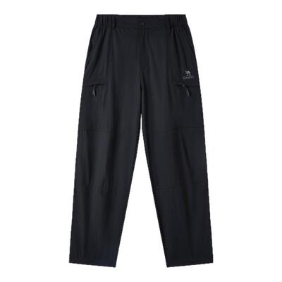 骆驼梭织长裤2025夏季新款男款直筒工装裤山系宽松户外休闲长裤子