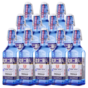 方庄北京二锅头出口方瓶 清香型白酒整箱 42度450ml*12瓶 国际蓝