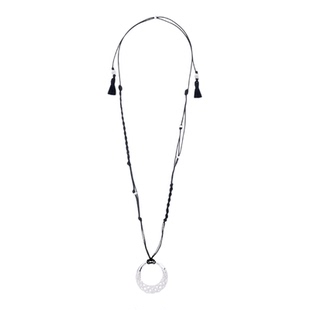 网兜月牙包可拆卸长项链女小众设计高级气质百搭耳环戒指手镯套装