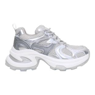 7.5cm增高哦~银白色厚底老爹鞋女2025秋冬新款网面透气运动休闲鞋