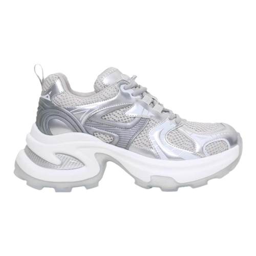 7.5cm增高哦~银白色厚底老爹鞋女2025秋冬新款网面透气运动休闲鞋