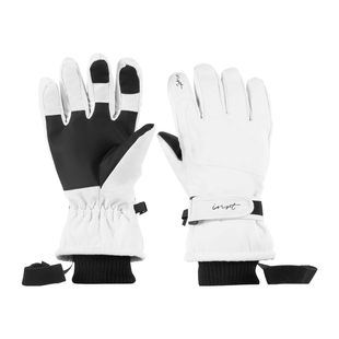 滑雪手套女防水保暖触屏单双板登山玩雪内胆专业五指男防水防寒绒