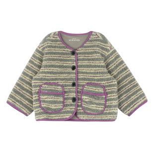 大耳象女童摇粒绒毛绒外套冬季新款宝儿休闲百搭一体绒保暖厚上衣