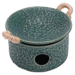 粗陶日式焙茶炉陶瓷茶叶提香器蜡烛加热烤茶炉醒茶烘烤炉熏香炉